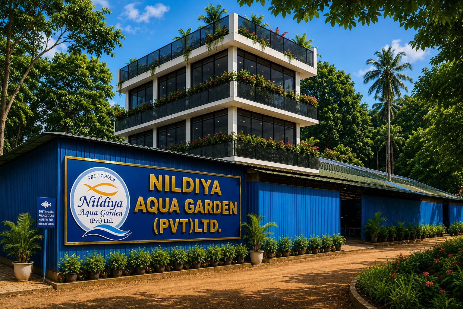 Nildiya Garden Aquatic Fish Farm Signboard